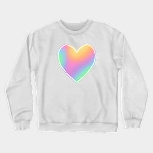 Pastel Rainbow Heart Crewneck Sweatshirt